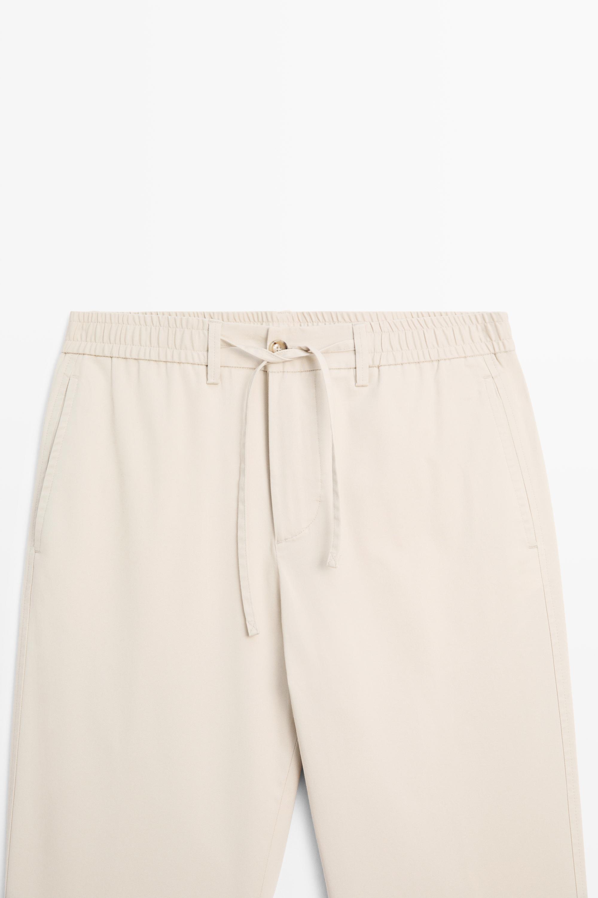 Cotton blend jogger fit pants